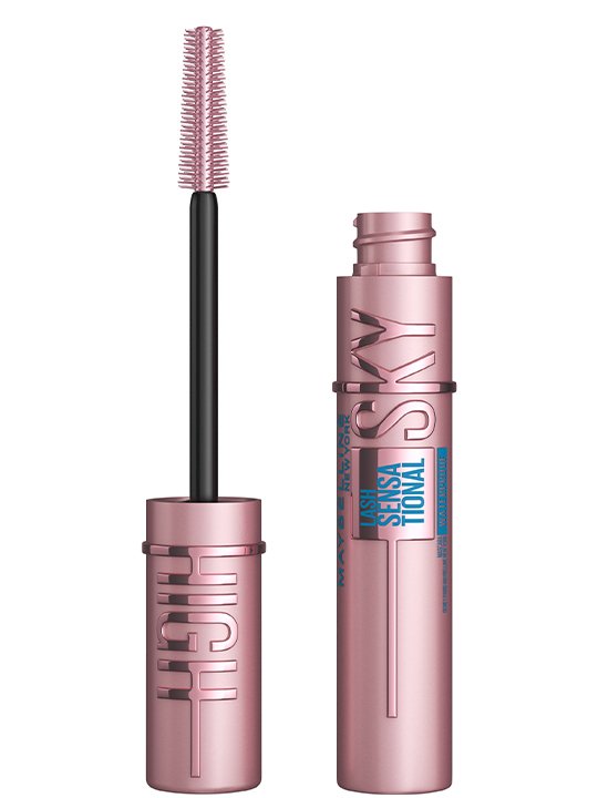 Geöffnete Maybelline Lash Sensational Sky High Mascara in Roségold, wasserfeste Variante.