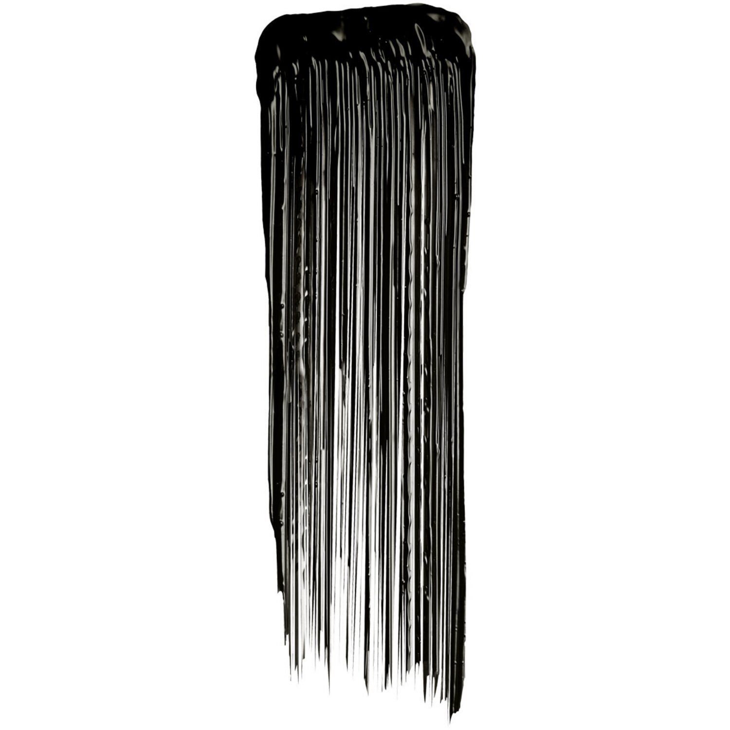 Lash Sensational Sky High Mascara auf weißem Untergrund,  die nach unten hin verläuft