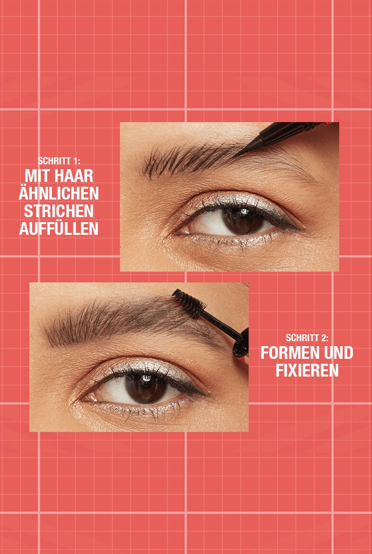 Anwendung des Build-A-Brow Augenbrauenstifts von Maybelline New York