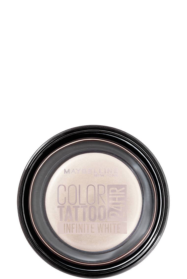Tiegel MAYBELLINE New York Eyestudio Color Tattoo 24H Creme-Gel-Lidschatten im Farbton infinite white.