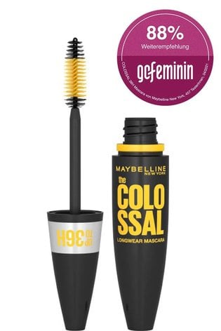 Tube MAYBELLINE New York Volum' Express 36H Mascara, die bis zu 36 Stunden hält.